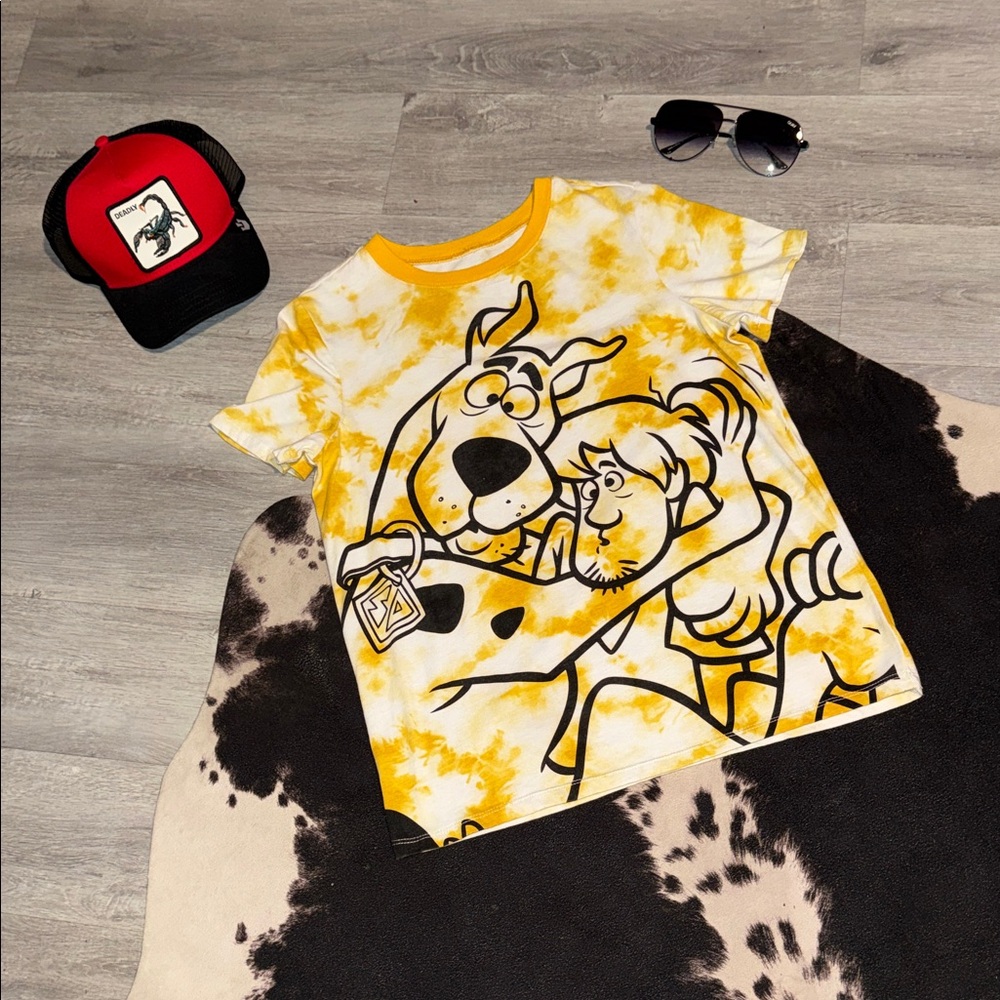 💛Scooby-Doo Yellow Tie-dye TeeShirt•Size:Small💛